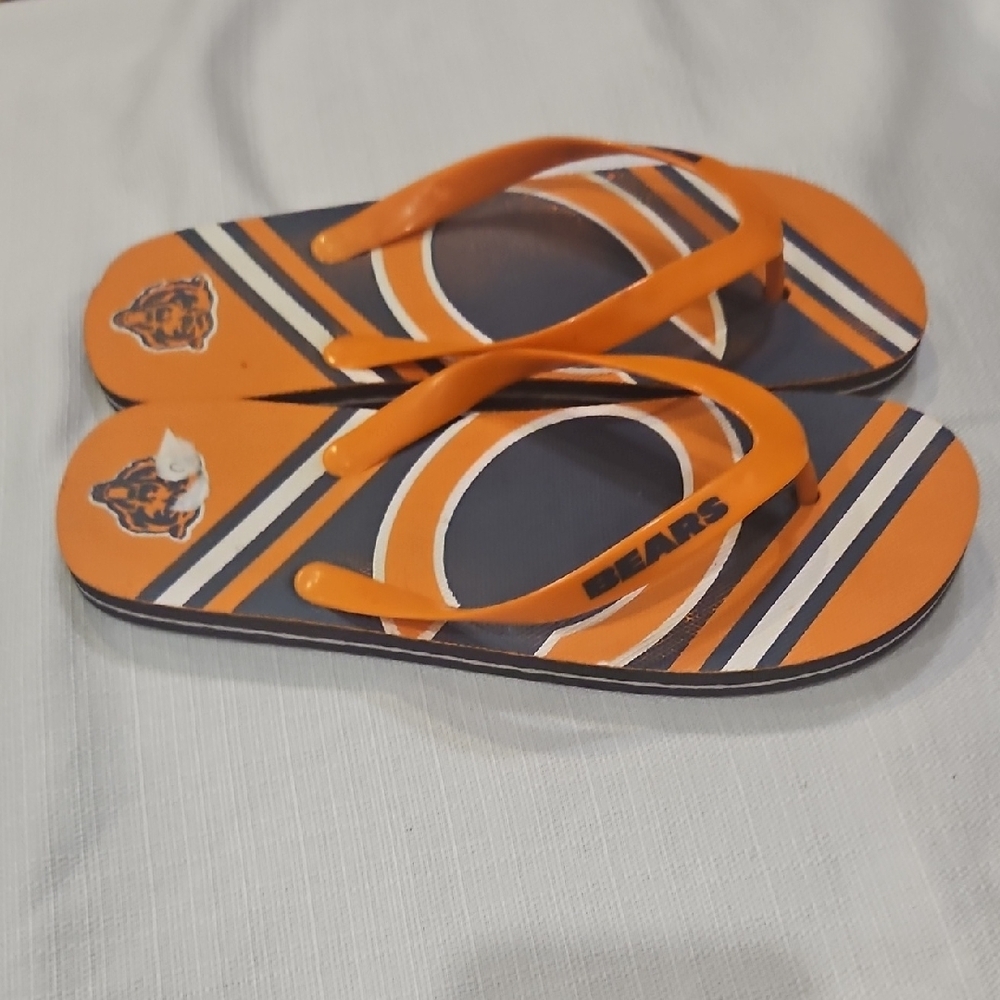 Orange and Black Flip Flops